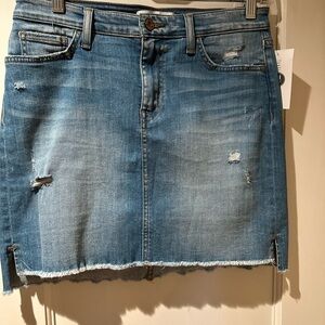 Flying Monkey Distressed Blue Mini Skirt. NWT